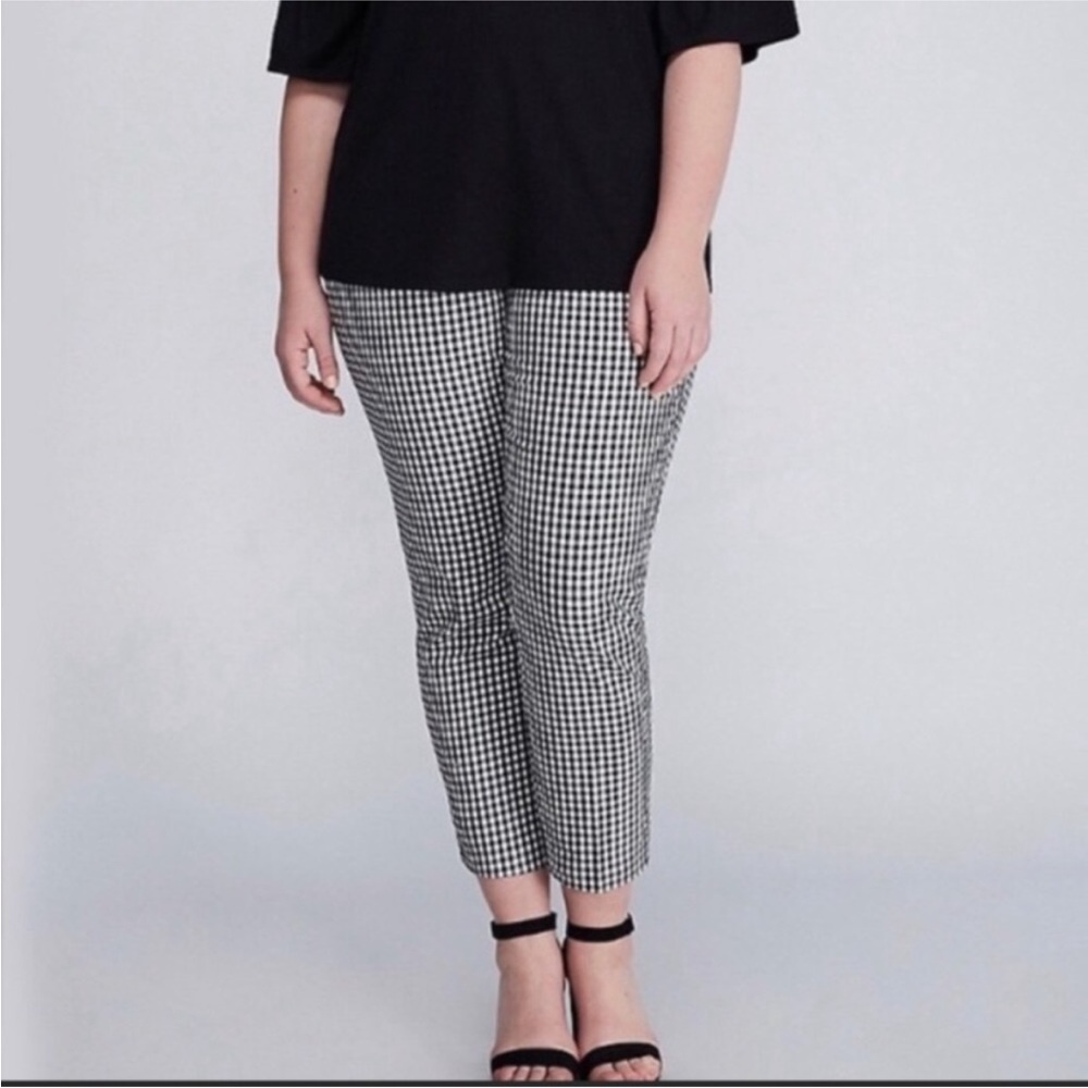 New! Lane Bryant The Lena Gingham‎ Pants Size 28